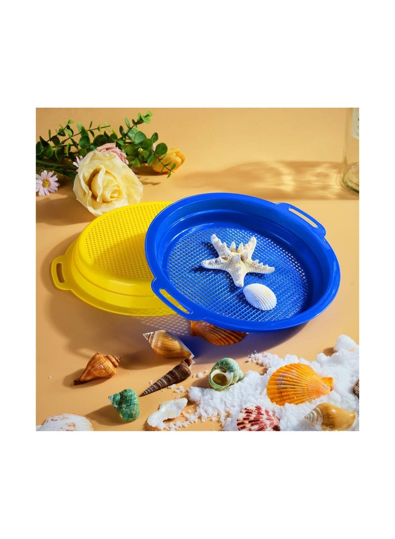 Beach Sand Sifter, Plastic Beach Toys Sifter for Children Backyard Park Seashell Collecting Tools, 4Pcs - Image 4